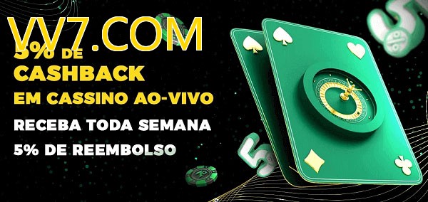 Promoções do cassino ao Vivo VV7.COM